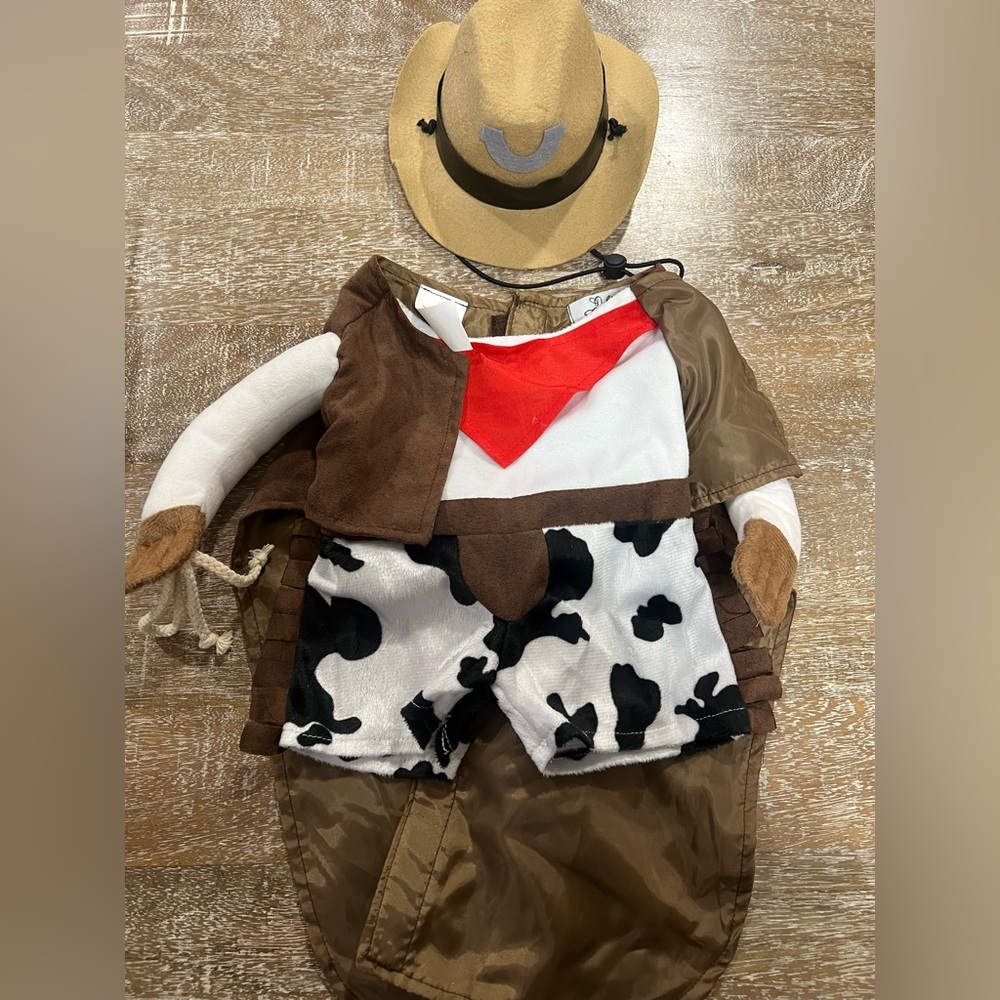Cowboy Halloween costume for dog in medium